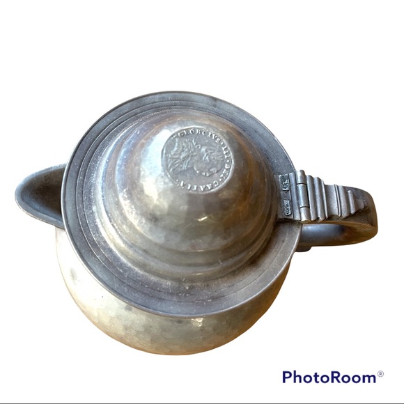 925 Hand Hammered Beer Pitcher Georgivs iii dei gratia Authentic Coin Embossed - Picture 4 of 14